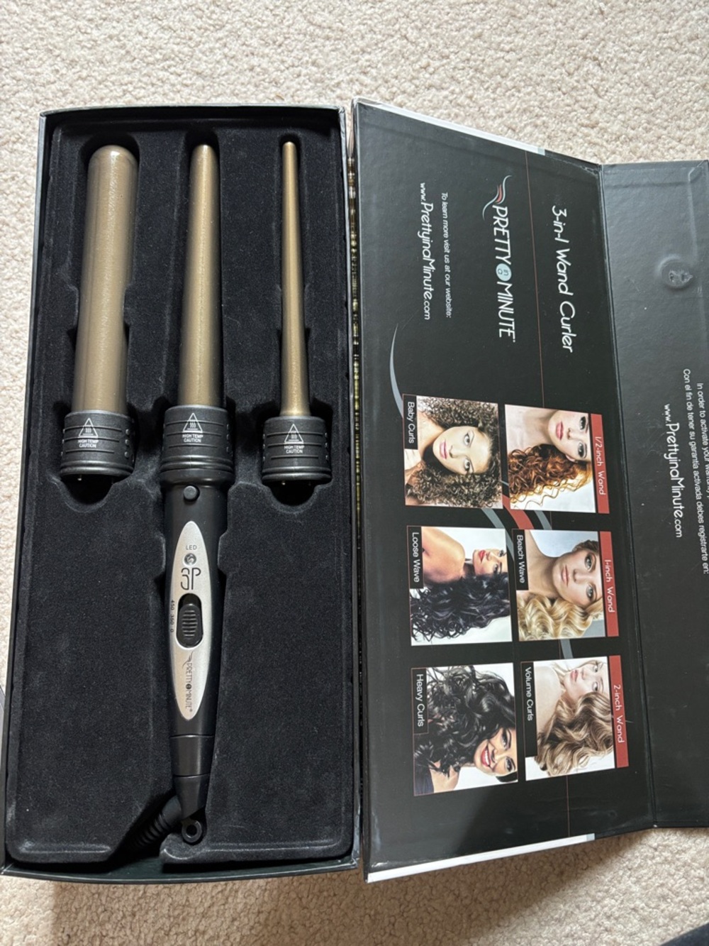 Pretty in a Minute 3 in 1 Wand Curler